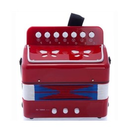 SKY Accordion Red 7 Button plus 2 Bass Music Instrument Easy to Play *GREAT GIFT*