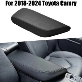 For Toyota Camry 18-24 Car Center Console Lid Armrest Cover Pad Black Protector