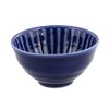 ih-007-01 Tableware East Rice Bowl, Blue Tokusa, Japanese Tableware, Blue