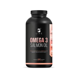 B Life Omega 3 Aceite Puro de Salmón | 360 cápsulas | Alto en EPA y DHAL | 1000 mg por porción | Ingredientes Naturales | Omega 3 Salmon Oil.