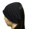 Bowbear Women Solid Wide Elastic headband, Black
