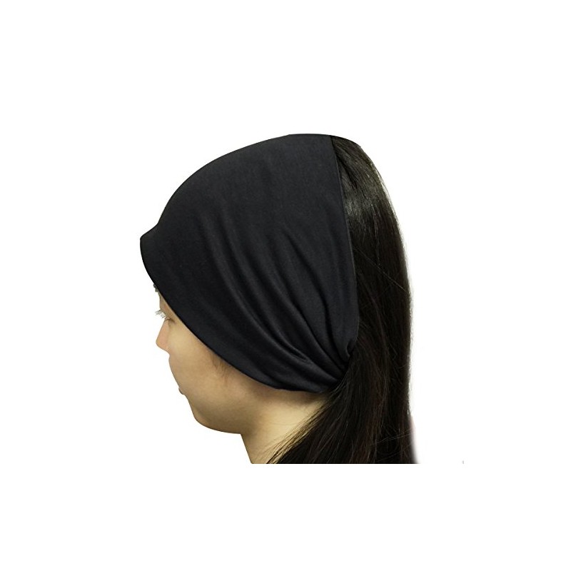 Bowbear Women Solid Wide Elastic headband, Black