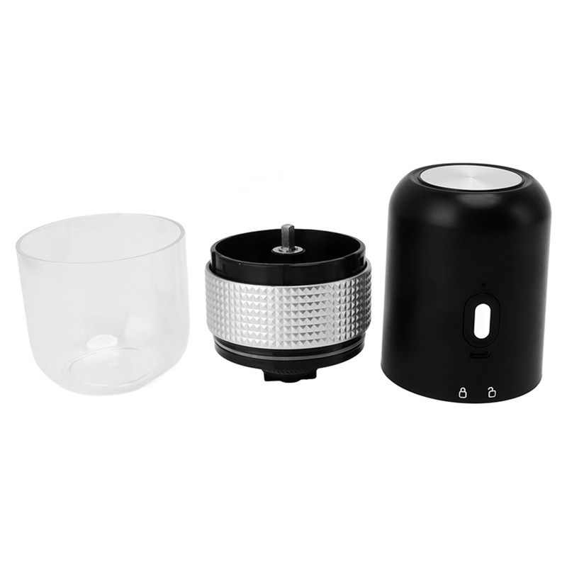 Black Coffee Bean Grinder Dry Wet Dual Use 1500mAh Small