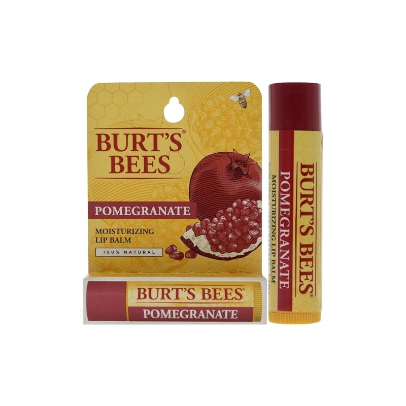 Burt's Bees Bálsamo labial, aceite de granada, tubo de 0.15