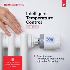 Honeywell Home Smart Radiator Thermostat Valve/HR 27 ECO ETRV/Programmable Thermostatic Radiator Valve/Digital Intelligent Central Heating Controller/White