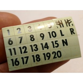 Atlas HO Scale atlas Decals, Block Number Decal Stickers for Train track