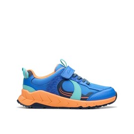 Clarks Selva Hero K Sneaker, Bright Blue, 10 UK