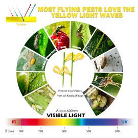 90PCS Yellow Sticky Traps for Indoors/Outdoor Gnat Traps for Plants Fungus Gnats Sticky Traps for Whiteflies Mosquitoes Fruitflies Thrips Aphids... Stake Holders Included Dual-Sided