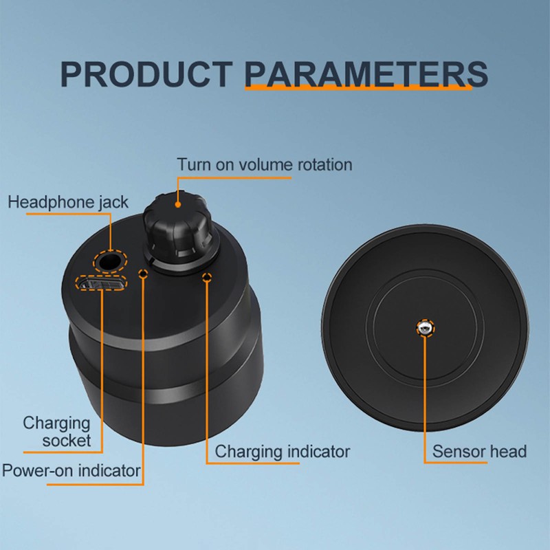 Water Pipe Leak Detector Portable Compact Rechargeable Wall Water Leakage
