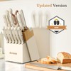 Knife Set,Astercook Kitchen Knife Set with Block 14-Piece Full Tang