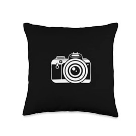 DSLR Digital Camera Icon Symbol Photography Photographer Throw Pillow
