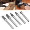 5Pcs Rotary File Bit 2 Pattern Woodworking Grinding Head Drill