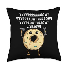 Funny Auto Mechanic Power Tool Wrench Impact Driver Tire Throw Pillow