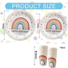 YRsorn Rainbow Decoration Children's Birthday - Rainbow Party Tableware Birthday,