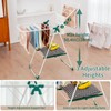 slieton Clothes Drying Rack, Foldable Metal Laundry Rack, Space-Saving Free-Standing