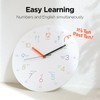 mooas 3D Numbers Modern Wall Clock, 12" Silent Non-Ticking Sweep
