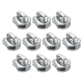 sourcing map 10 Pcs Zipper Sliders, #8 Zipper Pull Replacement for Sewing Bags Coats Jackets Closed-End Pulls Replacing, Silver