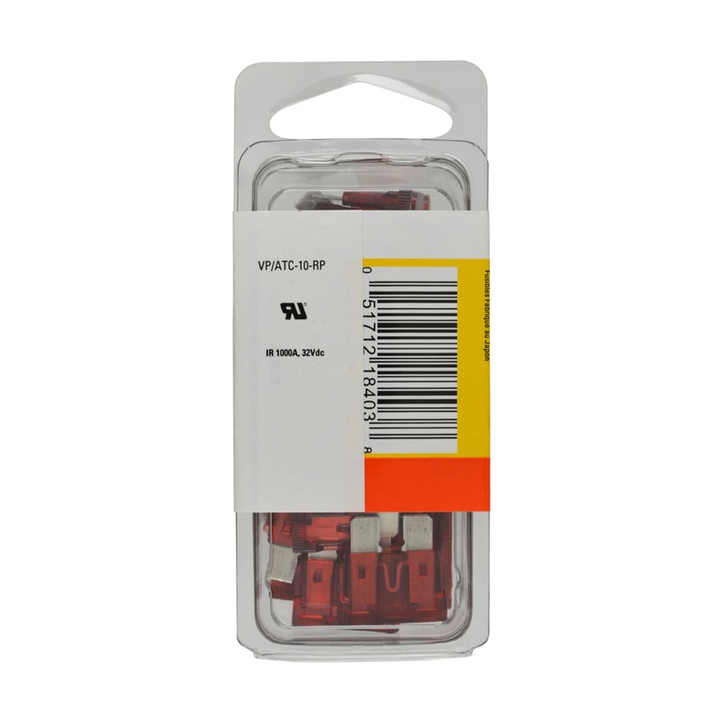 Bussmann (VP/ATC-10-RP) Red 10 Amp 32V Fast Acting ATC Blade
