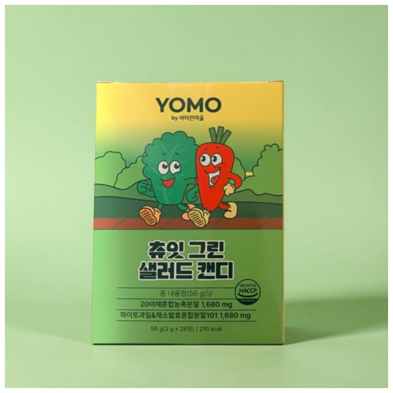 비타민마을 요모 츄잇 그린 샐러드캔디 28정 1박스