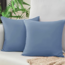Vielit Sofa Cushion Cover, 50 x 50 cm, Blue, Soft Pillowcase, Set of 2 Microfibre Cushion Covers for 50 x 50 cm Cushion, with OEKO-TEX Certificate, Resistant, Hypoallergenic