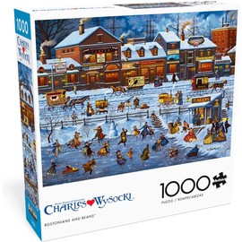 Buffalo Games - Charles Wysocki - Bostonians and Beans - 1000 Piece Jigsaw Puzzle for Adults -Challenging Puzzle Perfect for Game Nights - Finished Size is 26.75 x 19.75