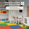 24-Inch Interlocking Anti-Fatigue Foam Floor Tiles, 4 Tiles - 24"