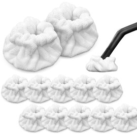 Cleangela 12 Pack Small Triangle Bonnets Microfiber Cloths Cover for Steam Cleaner Compatible with Bissell Steam Shot, Dupray, Wagner, McCulloch, Comforday, PurSteam, Universal Steam Cleaner Mop Pads