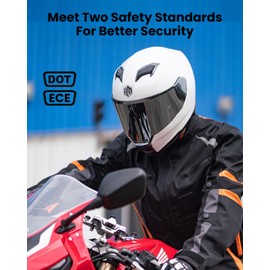 ILM ECE DOT Fiberglass Full Face Motorcycle Helmet Lightweight for Men Women Dual Visor Racing Cascos para Motos Model MF522P