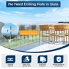 Gyykzz Railing Glass to Glass Clamp, 180 Degree Stainless Steel