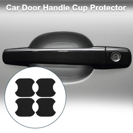 TUCKBOLD Car Magnet Car Door Handle Scratch Protector 91x93mm Anti-Scratches| Door Handle Protective Film Fiber Black 4 Pcs