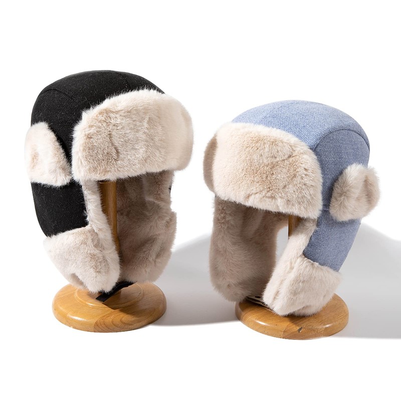 Clakllie Unisex Winter Ushanka Trapper Hat with Ear Flap Furry