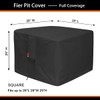 SheeChung Fire Pit Cover Suqare-Waterproof 600D Heavy Duty Square Patio