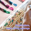 Colorful Stain Glass Paint Set with 6 Brushes, 1 Palette