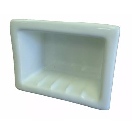 HCP INDUSTRIES 6x4 Seafoam blue Porcelain Recessed Soap Dish Shower Tile Ceramic Holder H46R 73