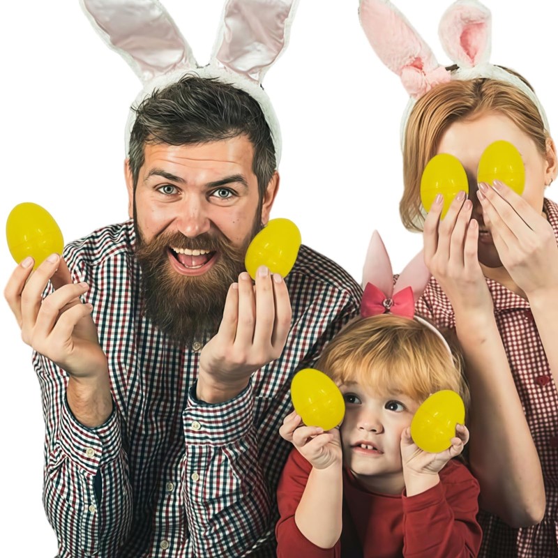 GCQJOQ Plastic Easter Eggs for Holiday Decorations and Celebrations, 60