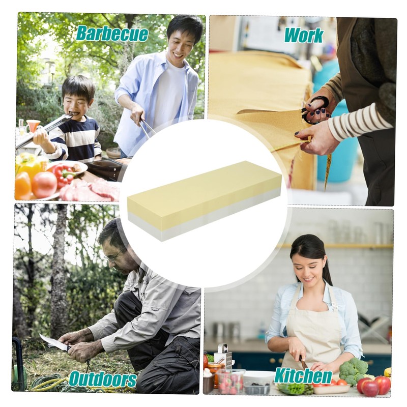 Operitacx Grit Double Sided Whetstone Rectangular Portable Sharpening Stone Tool