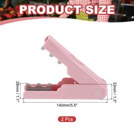 sourcing map 2pcs Rose Thorn Stripper Tool 5.51" Metal Flower Thorn Leaf Remover Flower Stem and Leaf Stripping for Gardening Home Florist Arrangement, Pink