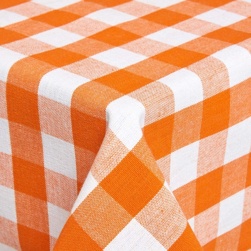 Homescapes - Block Check - Orange - 54 x 54