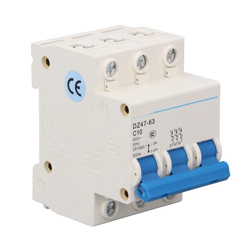 Miniature Circuit Breaker 3 Pole 10A Amp Isolator DIN Rail