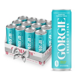 GORGIE Sugar Free Energy Drink Pack of 12 Low Cal Lemon Lime Flavor