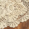 Beige 11x17 Inch Oval 100% HANDMADE Crochet Lace Placemats Doilies
