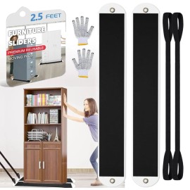 Niteguy Reusable Large Furniture Movers Sliders for Carpet & Hardwood Floors - 2.5 Feet