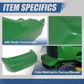 Auto Dynasty 3-Pieces Factory Style Front Bumper Compatible with John Deere 325 335 345 355D GX325 GX335 GX345 GX355, Bare Green