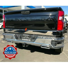 Trims Express 2019-2025 Chevy Silverado 1500 ONLY Tailgate Rear Door Cover Accent Trim 4"