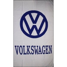 JC Volkswagen White Vertical 5x3 Ft Banner Flag Car Racing Show Garage Workshop
