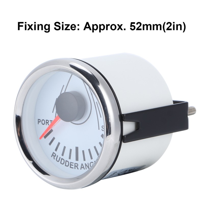 52mm Universal Boat Rudder Angle Indicator 0-190ohm Signal with Rudder
