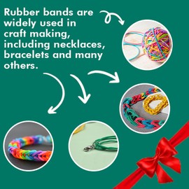 FIRST CHOICE KAYA 250pk Elastic Rubber Bands Assorted Sizes Sturdy Thick & Stretchable Colored Bands for Home, Office, School, Craft Everyday Use