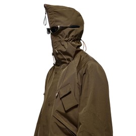 Zukela Brown Men's SoftShell Jacket Lightweight Soft Shell Water proof Windproof Outdoor Hooded Full Zipper Hiking Rain Coat Size M