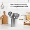 IMEEA Small Silver Utensil Holder for Kitchen Counter - 4.3"