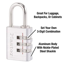 master lock equipaje Lock, 1-3/16 Inch, 1-3/16"
